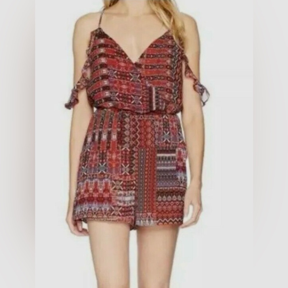BCBGeneration Romper Boho Muti Color Size L NWT